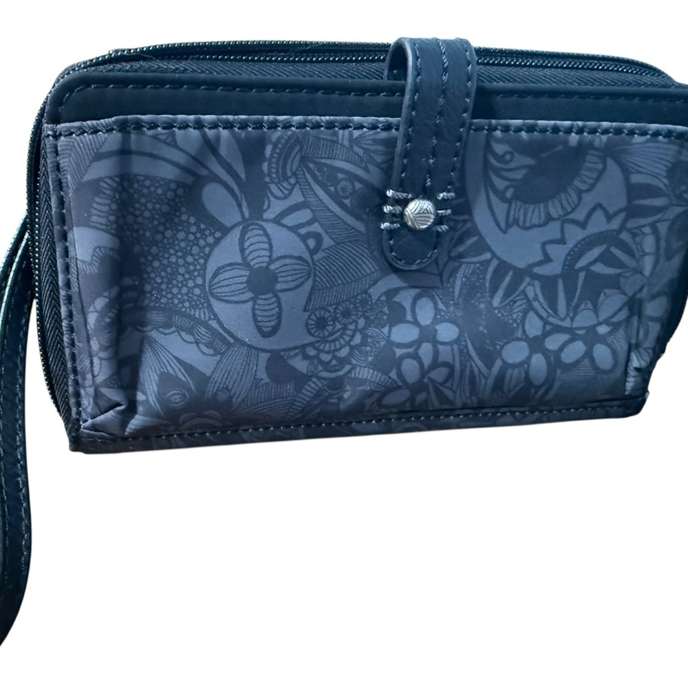 Floral Patterned Wallet with Strap